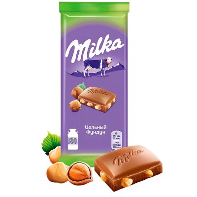 Шоколадка "Milka с цельным фундуком"